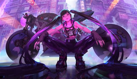 Cyberpunk Girl Bike 4k Artwork Wallpaper,HD Artist Wallpapers,4k ...