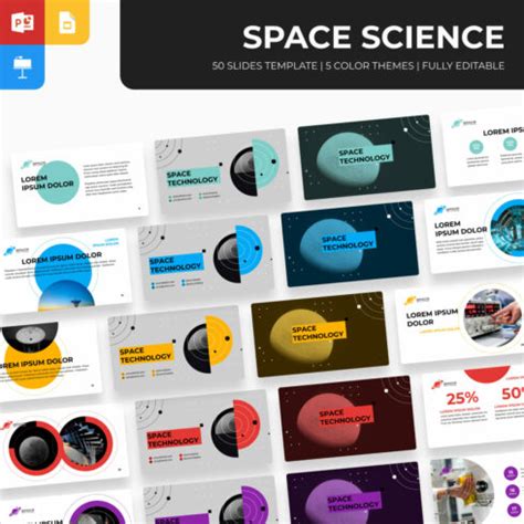 Space Science Presentation Template: 50 Slides PPTX, KEY, Google Slides ...