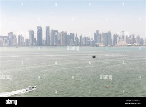 Corniche and Skyline, Doha, Qatar Stock Photo - Alamy