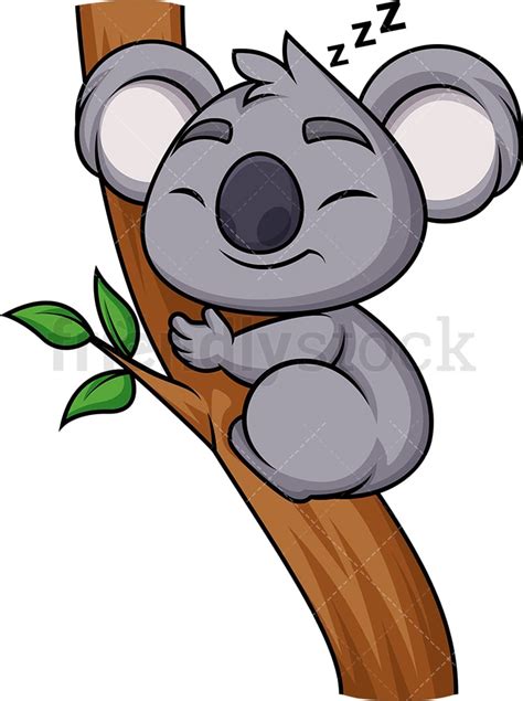 Koala Bear Sleeping Clip Art