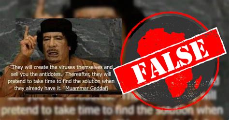 No, Gaddafi didn’t predict coronavirus, but did talk about viruses and ...