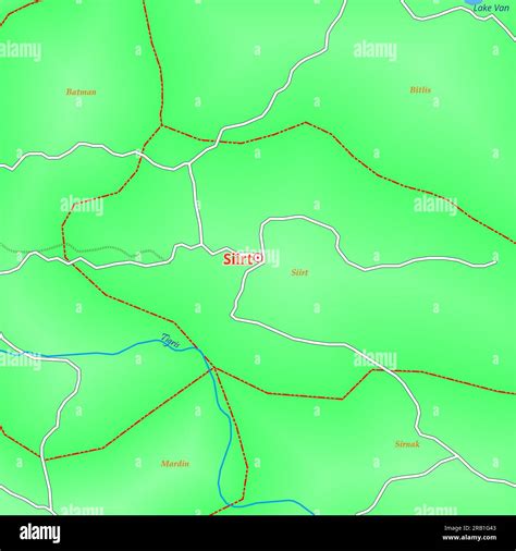 Map of Siirt City in Turkey Stock Photo - Alamy