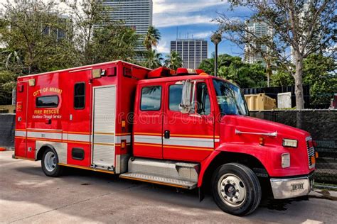 Red Fire Fighter Rescue Car Editorial Photo - Image of safety, rescue ...