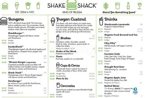 Shake Shack Menu, Menu for Shake Shack, University City, Philadelphia ...