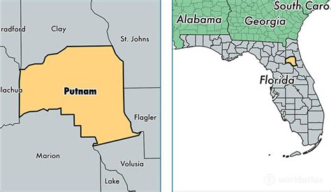 Putnam County Fl Map - Cities And Towns Map