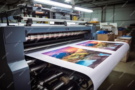 Premium AI Image | Large format printing machine in operation Industry