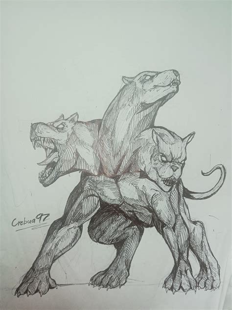 Cerberus drawing by me : r/Jazza