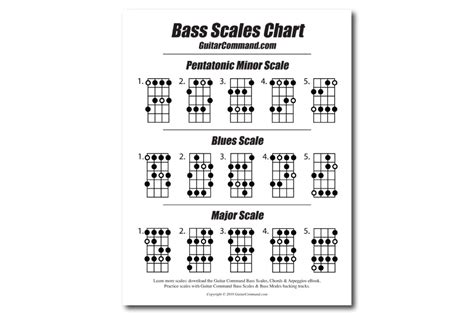 Bass Guitar Chords Chart, Bass Note Chart Of Scale Chords For Beginners ...