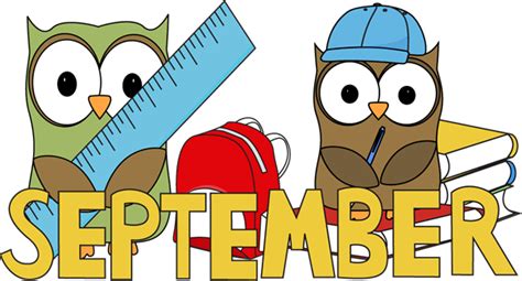 September School Owls Clip Art - September School Owls Image