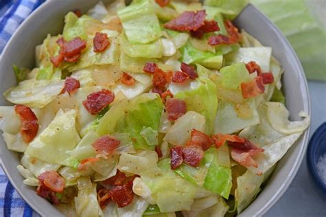 Bacon Fried Cabbage - Southern Style Fried Cabbage with Bacon