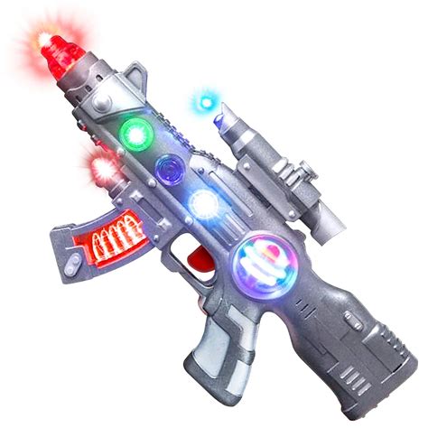 Buy ArtCreativity Light Up Spin Ball Blaster Toy , 12.5 Inch Assault ...