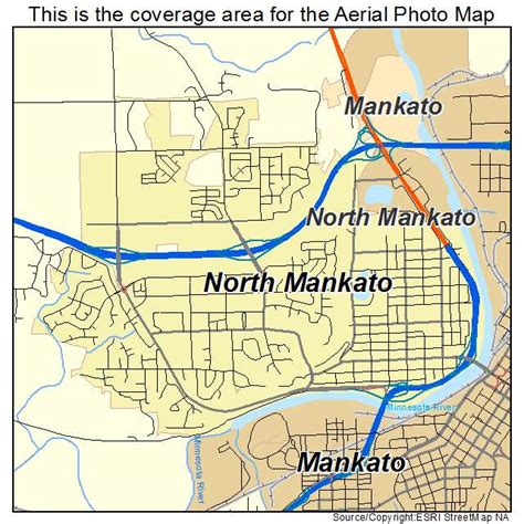 Aerial Photography Map of North Mankato, MN Minnesota