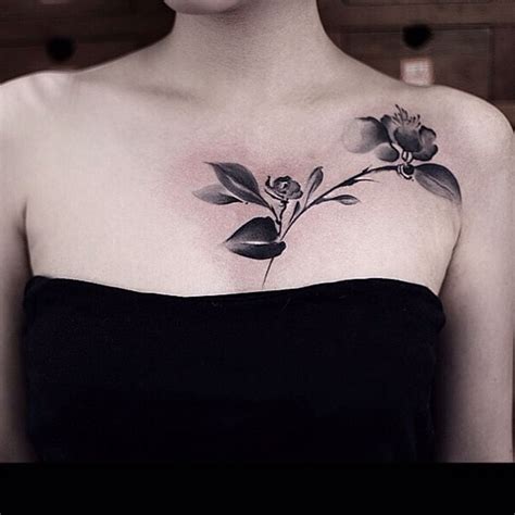 Details 69+ flower chest tattoos for women best - in.coedo.com.vn