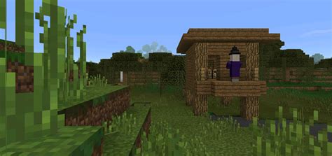 -1057943812: Witch Hut At Spawn | Minecraft PE Seeds