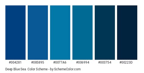 Deep Blue Sea Color Scheme » Blue » SchemeColor.com