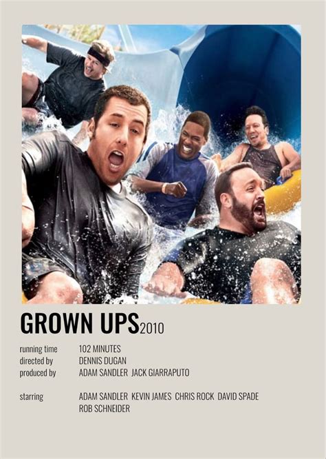 grown ups movie poster | Adam sandler, Kevin james, Rob schneider