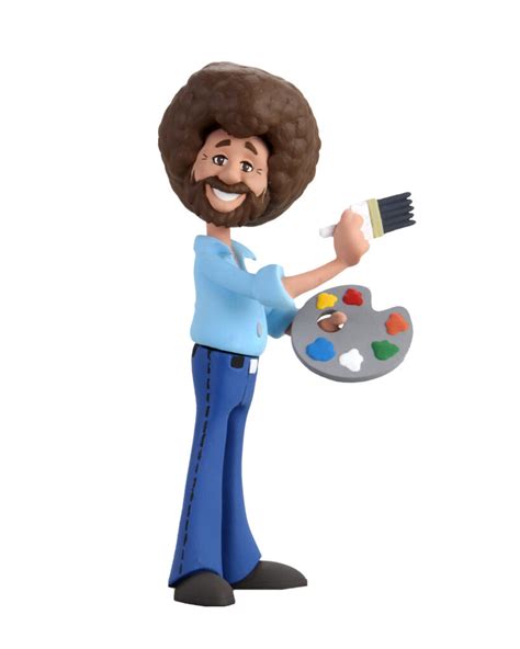 Bob Ross – 6″ Scale Action Figure – Toony Classics Bob Ross ...