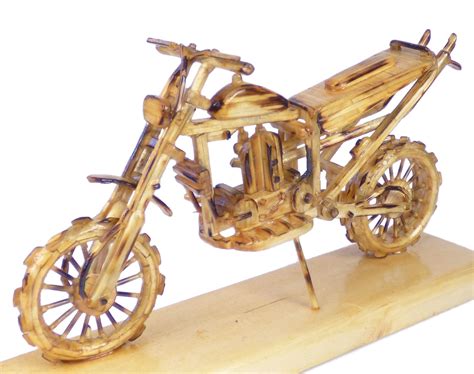 Crosser Motorbike Matchstick Model Kit | Flores | Matchstick craft ...