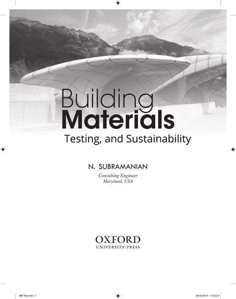 (PDF) Building Materials,Testing, and Sustainability