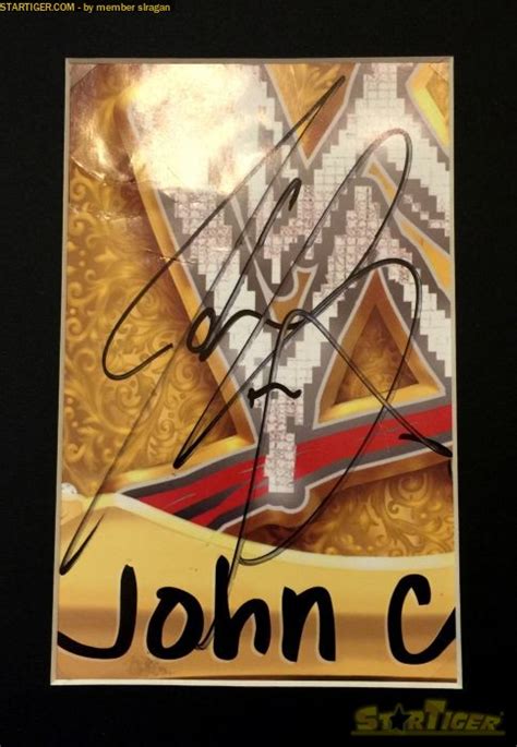 John Cena autograph collection entry at StarTiger