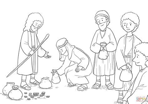 Acts 4:33-35 Punishment of Ananias and Sapphira coloring page | Free ...