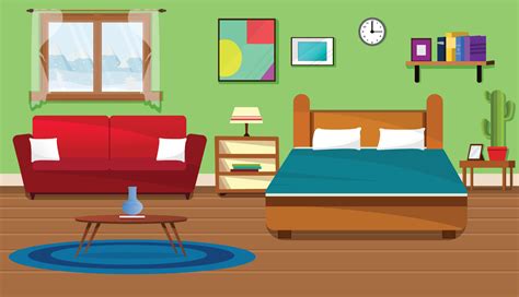 Cartoon Bedroom Background Vector Art, Icons, and Graphics for Free ...