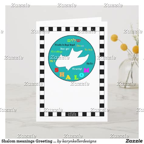 Shalom meanings Greeting Card | Zazzle | Custom greeting cards ...