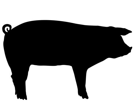 Found on Bing from imgkid.com | Pig silhouette, Animal silhouette ...