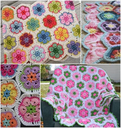 Crochet African Flower Blankets - Free Pattern and Video Tutorial