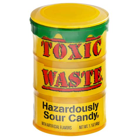 Toxic Waste Sour Candy Yellow Drum - Shop Candy at H-E-B