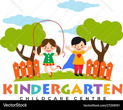 Kindergarten logo Royalty Free Vector Image - VectorStock