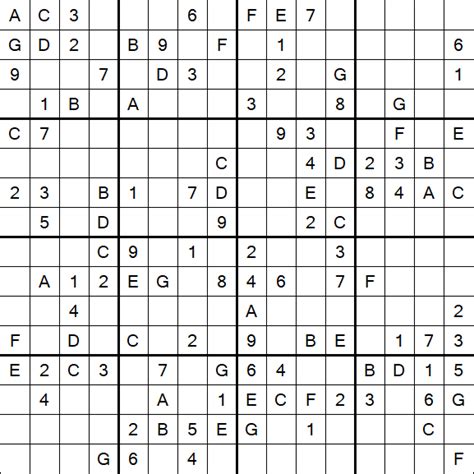 Sudoku 16x16 - Medium - Sudoku-Puzzles.net