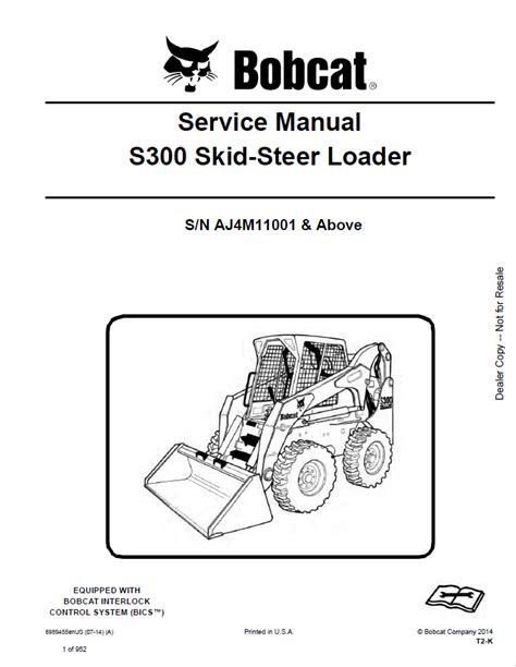 Bobcat S300 Skid-Steer Loader Service Manual PDF