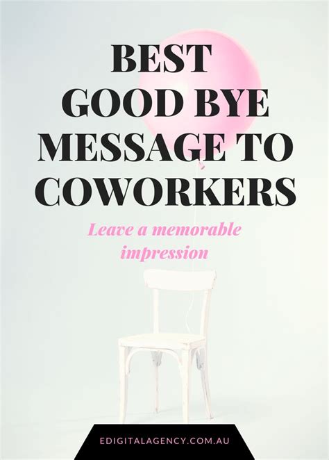 THE BEST 6 GOODBYE EMAIL MESSAGE TO COLLEAGUES SAMPLES - eDigital Agency