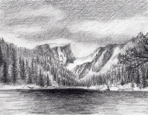 How To Draw Mountains With Pencil / Blend in your previous step's ...