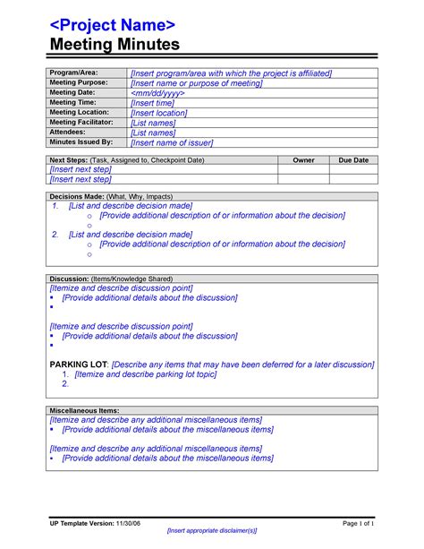 20 Handy Meeting Minutes & Meeting Notes Templates