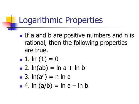 PPT - The Natural Logarithmic Function PowerPoint Presentation, free ...