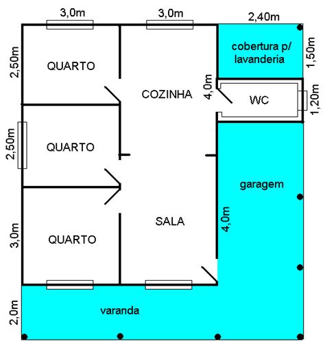 Imagens Plantas De Casas Com 3 Quartos : Desenho da planta de uma casa.