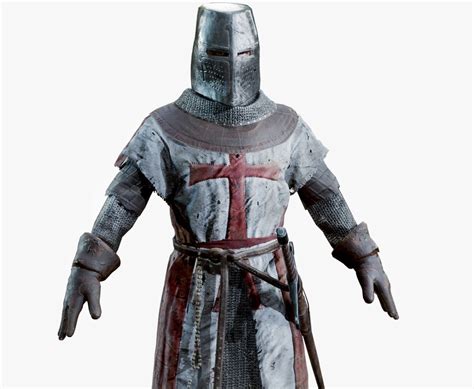 Crusader knight helmet sword 3D - TurboSquid 1354821