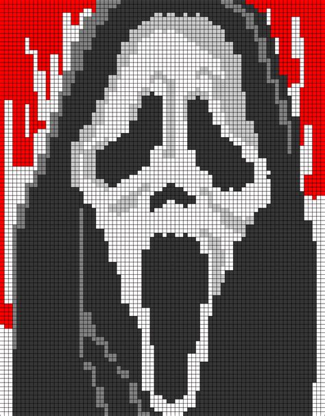 Ghostface Pixel Art Pixel Drawing Perler Crafts | Images and Photos finder