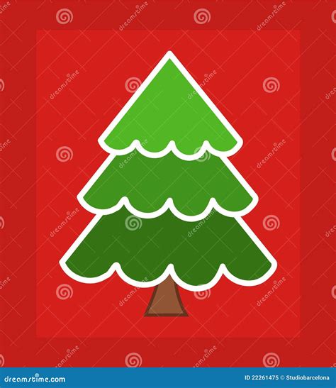 Christmas tree card stock vector. Illustration of cartoon - 22261475