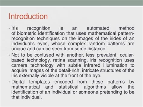 Iris recognition system