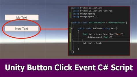 Unity Button Click Event C# Script Tutorial | Unity tutorials, Video ...