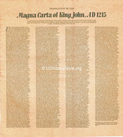 Magna Carta 1215 - English Translation – store.ushistory.org