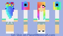 Rainbow Headphone Girl Minecraft Skin