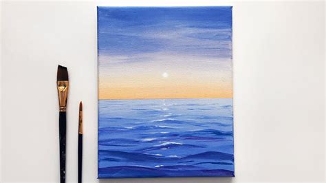 Ocean Sunset | Acrylic Painting Easy Step by Step - YouTube