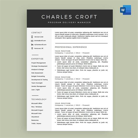 Easy Resume Templates for Microsoft Word: Copy, Paste, and Impress ...