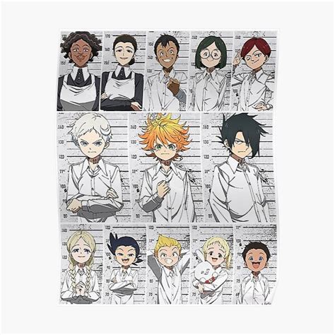 "Characters The Promised Neverland" Poster by roywegner | Redbubble