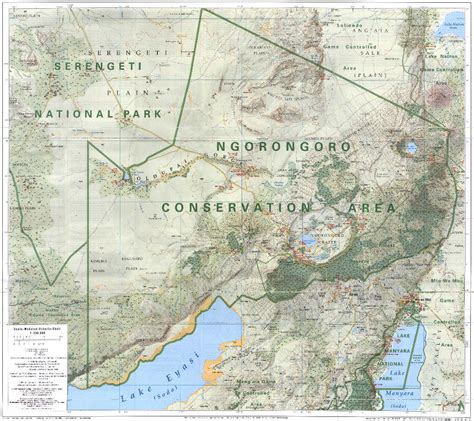 Ngorongoro Conservation Area Map - Ngorongoro • mappery