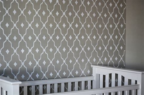 Nursery Updates {DIY Stenciled Wall} - Carolina Charm